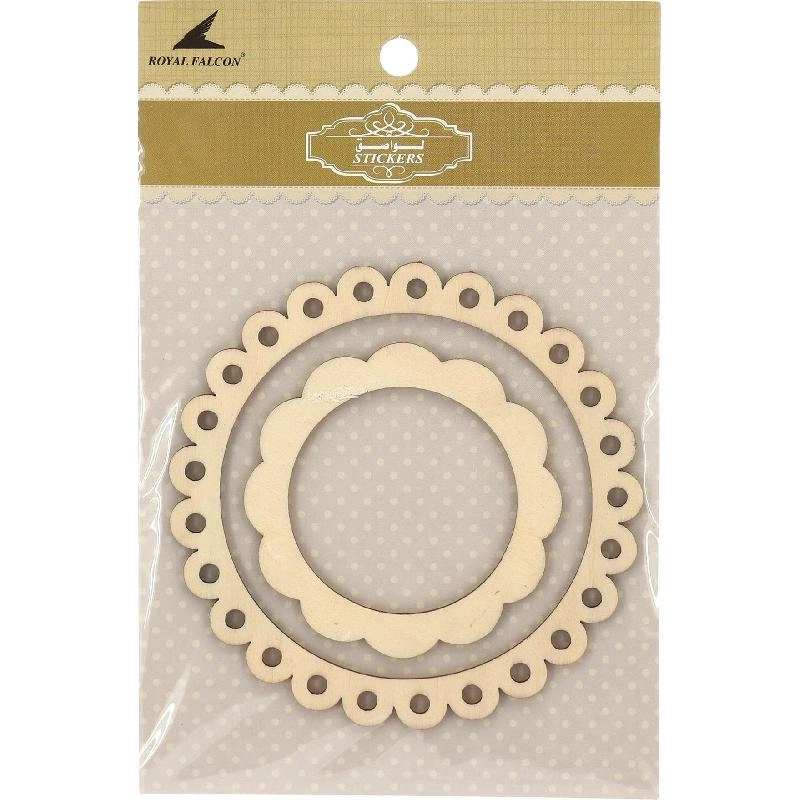 Wood Sticker - Wood 6 Pieces