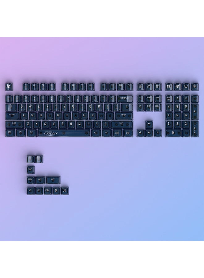 Heiji Snake Crystal Mechanical Keycap - MDA Height Small 119 Keys Crystal Blue V2
