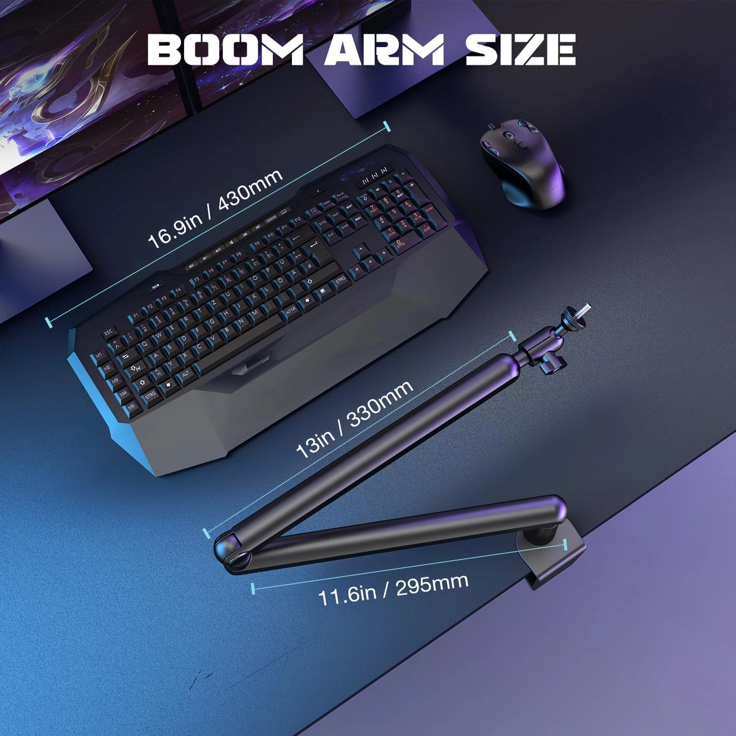 BM88 - Low Profile Adjustable Boom Arm