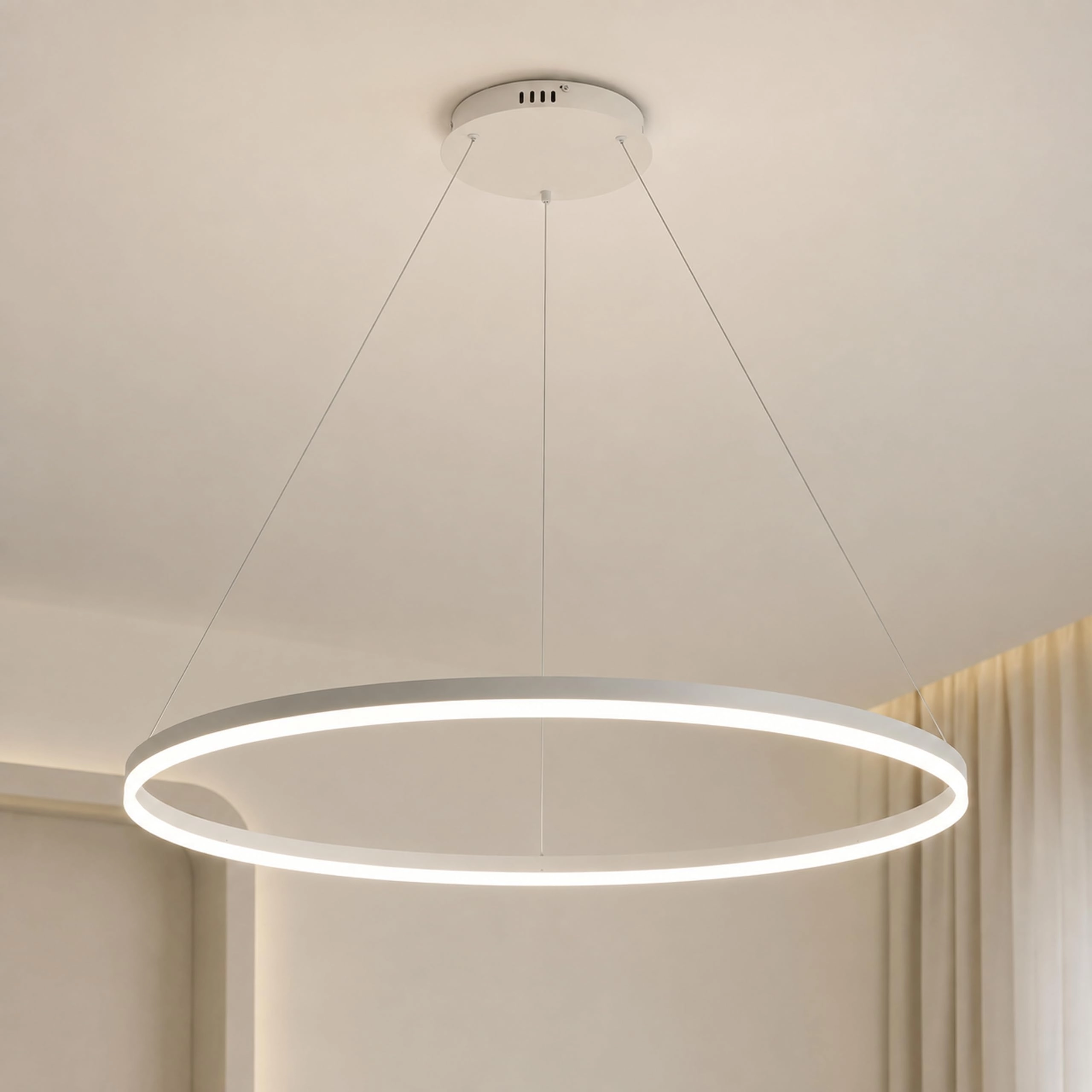 YATAI LIGHTING Modern LED Round Chandelier - 3000K–6000K Dimmable