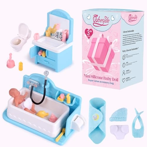 BABESIDE Baby Doll - 3 Inch Silicone Sleeping