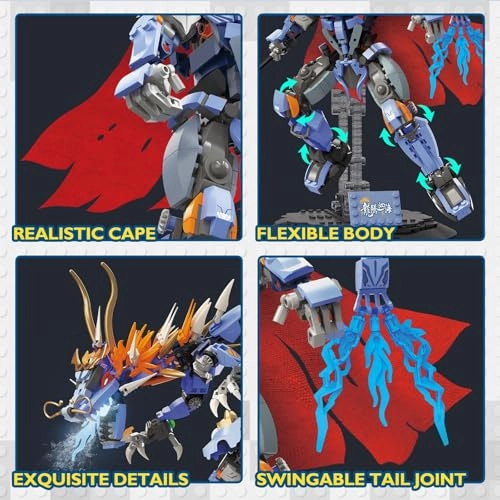 Mechanical Dragon Warrior - Movable Joints Display Stand