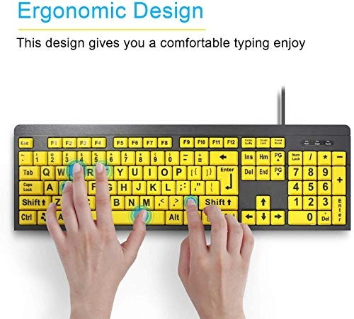 Large Print Keyboard - US Wired