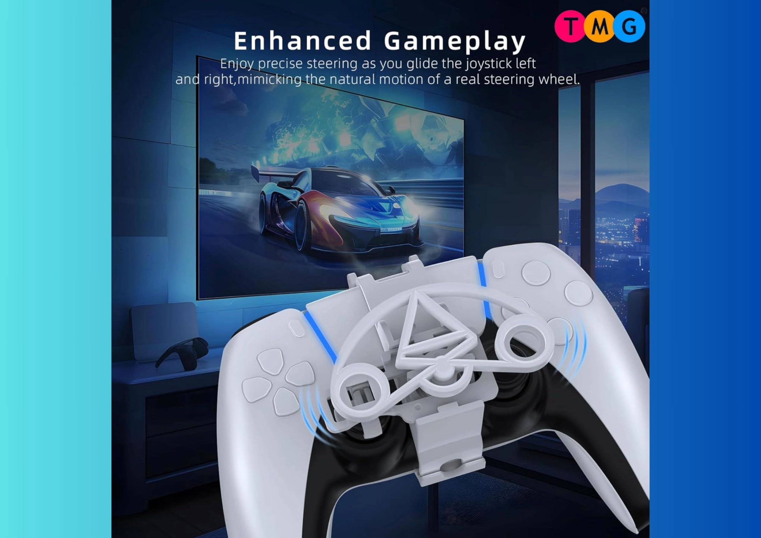Mini Steering Wheel - White PS5