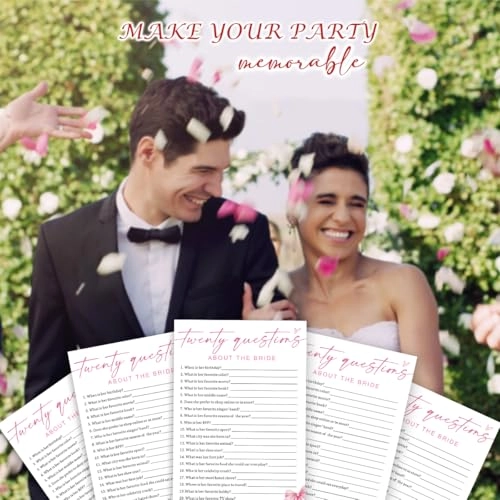 Bridal Shower Bingo - 25 pieces Unisex-Adults