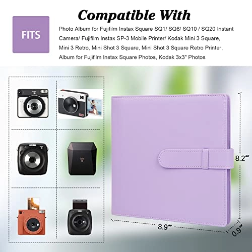 Instax Square 288 Pockets Faux Leather Photo Album