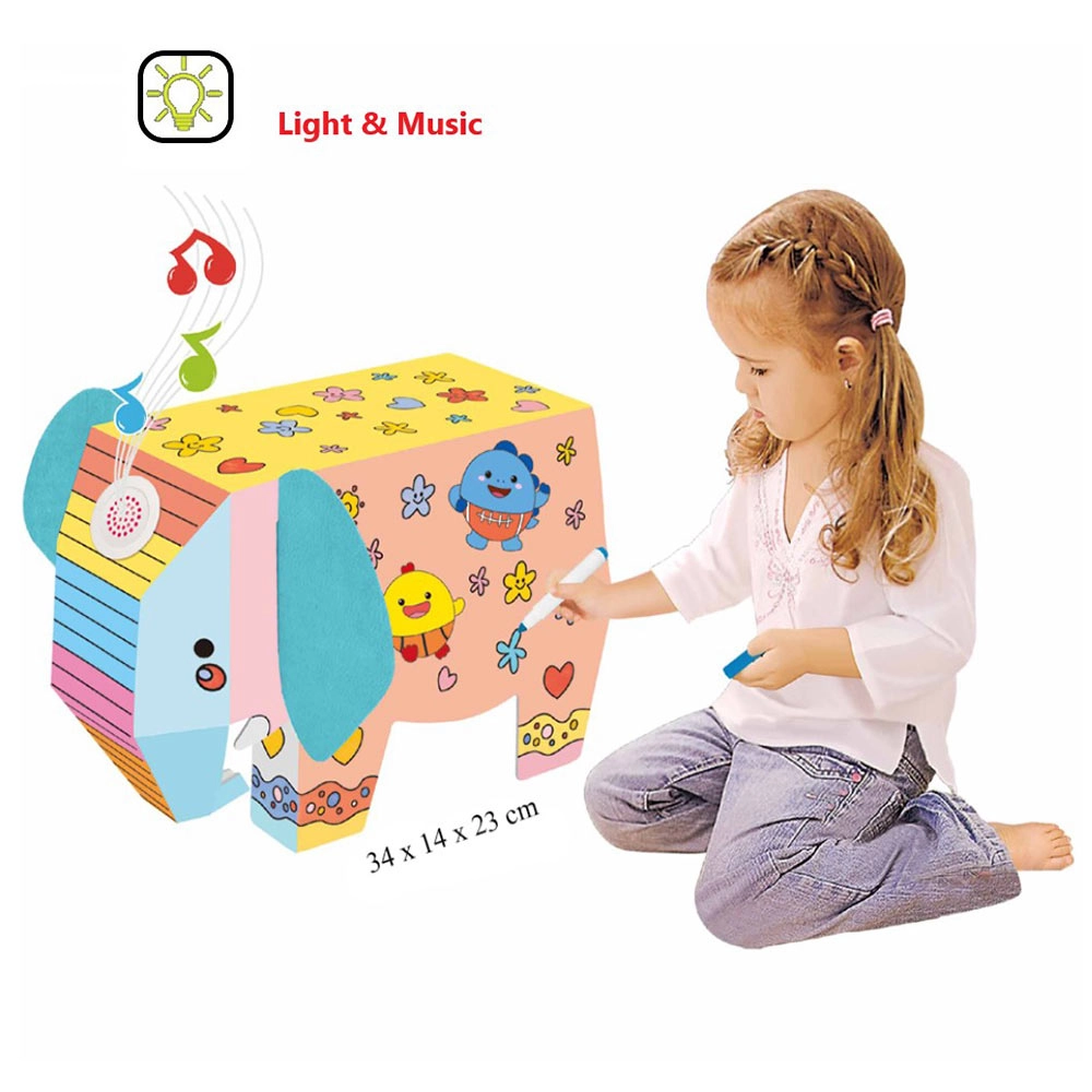 Doodle Coloring Elephant - 3+ years