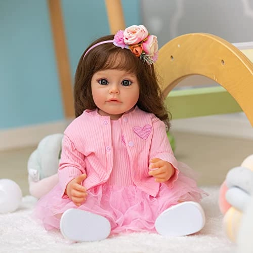 Suesue Reborn Art Doll - 22 Inch Silicone Vinyl Blue Eyes