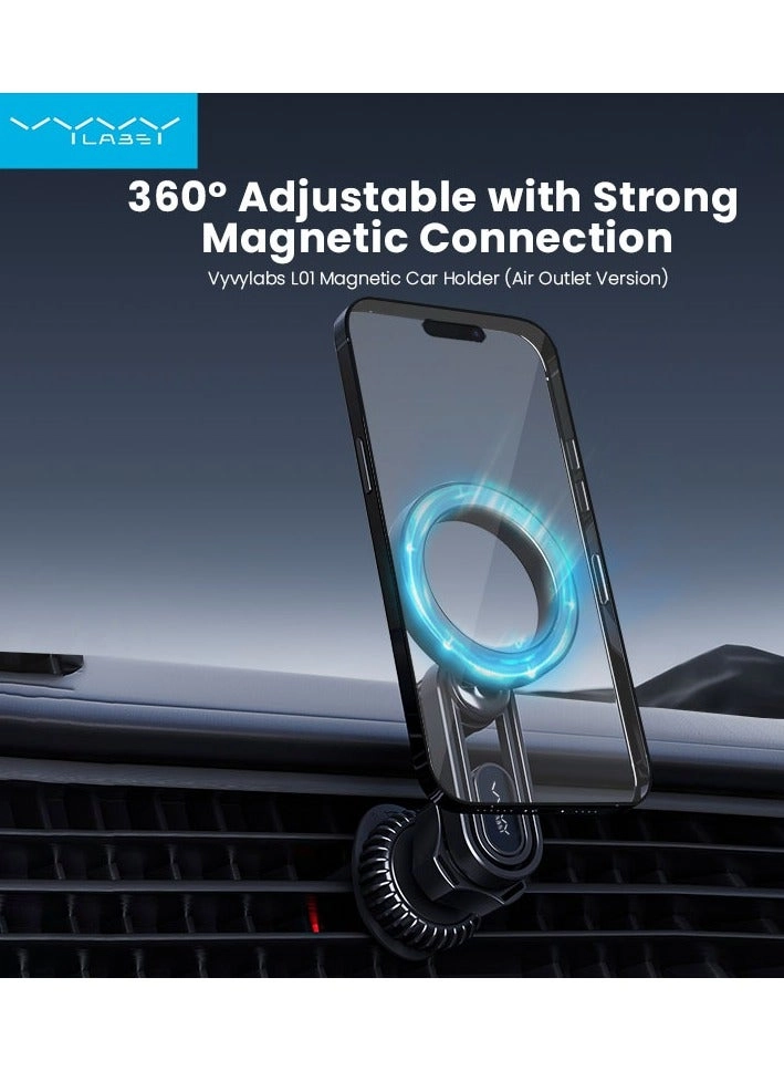 L01 - Magnetic Car Holder Air Outlet Version Black
