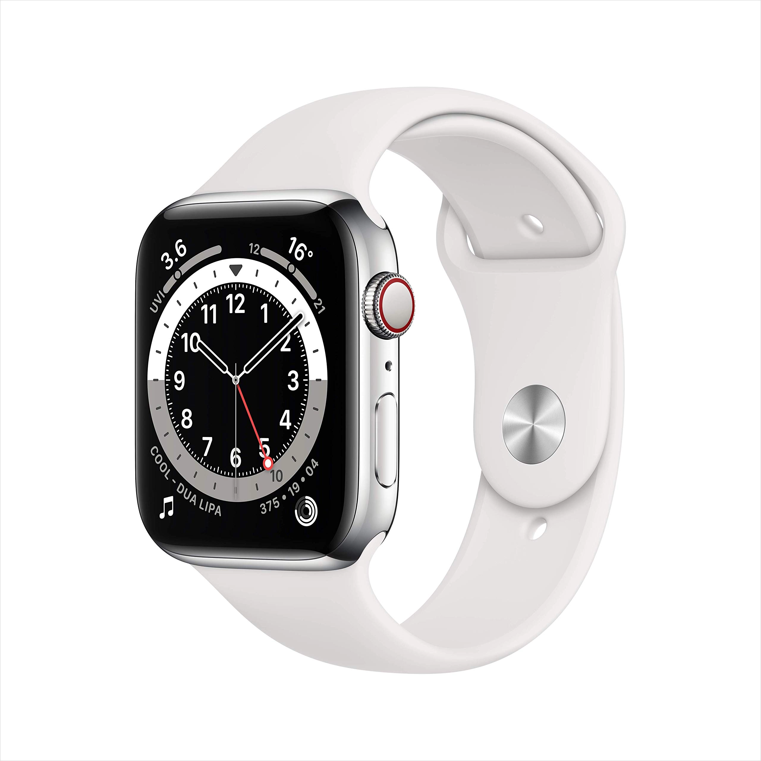 Apple (Renewed) Watch Series 6 44mm Stainless Steel Cellular GPS