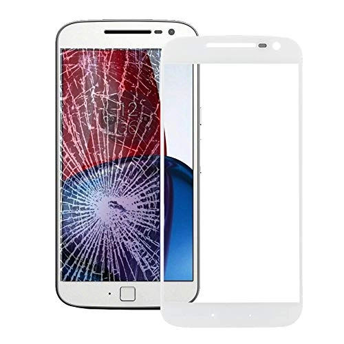 CHENHILIFNJSAA Moto G4 Front Screen Outer Glass Lens - White