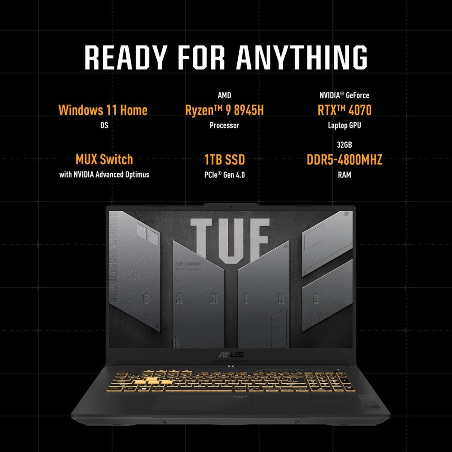 TUF A15 FA507UI-9321G - 15.6'' Ryzen 9-8945HS 32GB DDR5 1TB SSD