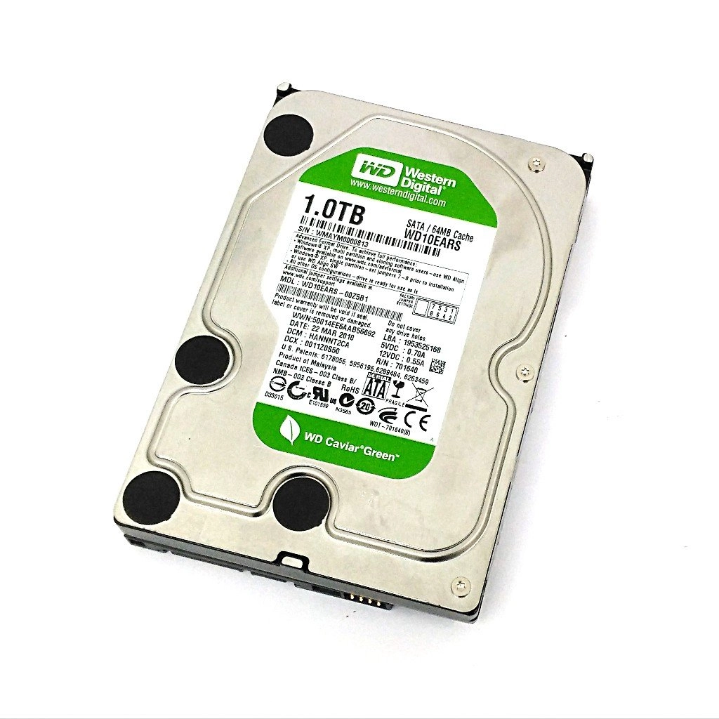Western Digital WD Green 3.5" 7200rpm 64MB SATA 6Gb/s (WD10EARX) - 1TB