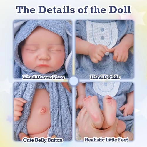 Reborn Baby Doll - 17 Inch Full Silicone Boy Ages 14+