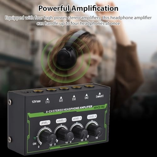 Headphone Amplifier - 4-channel stereo 6.35mm