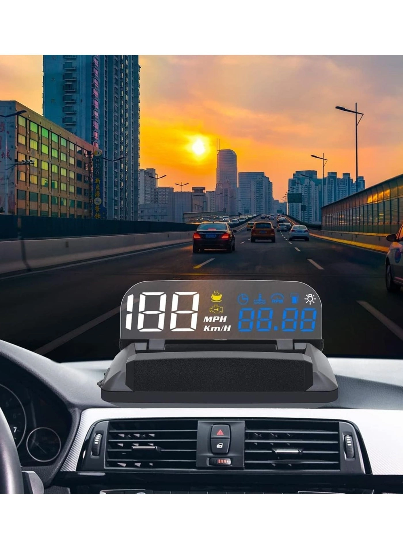 HUD Head up - OBD2 GPS Dual System Digital Speedometer