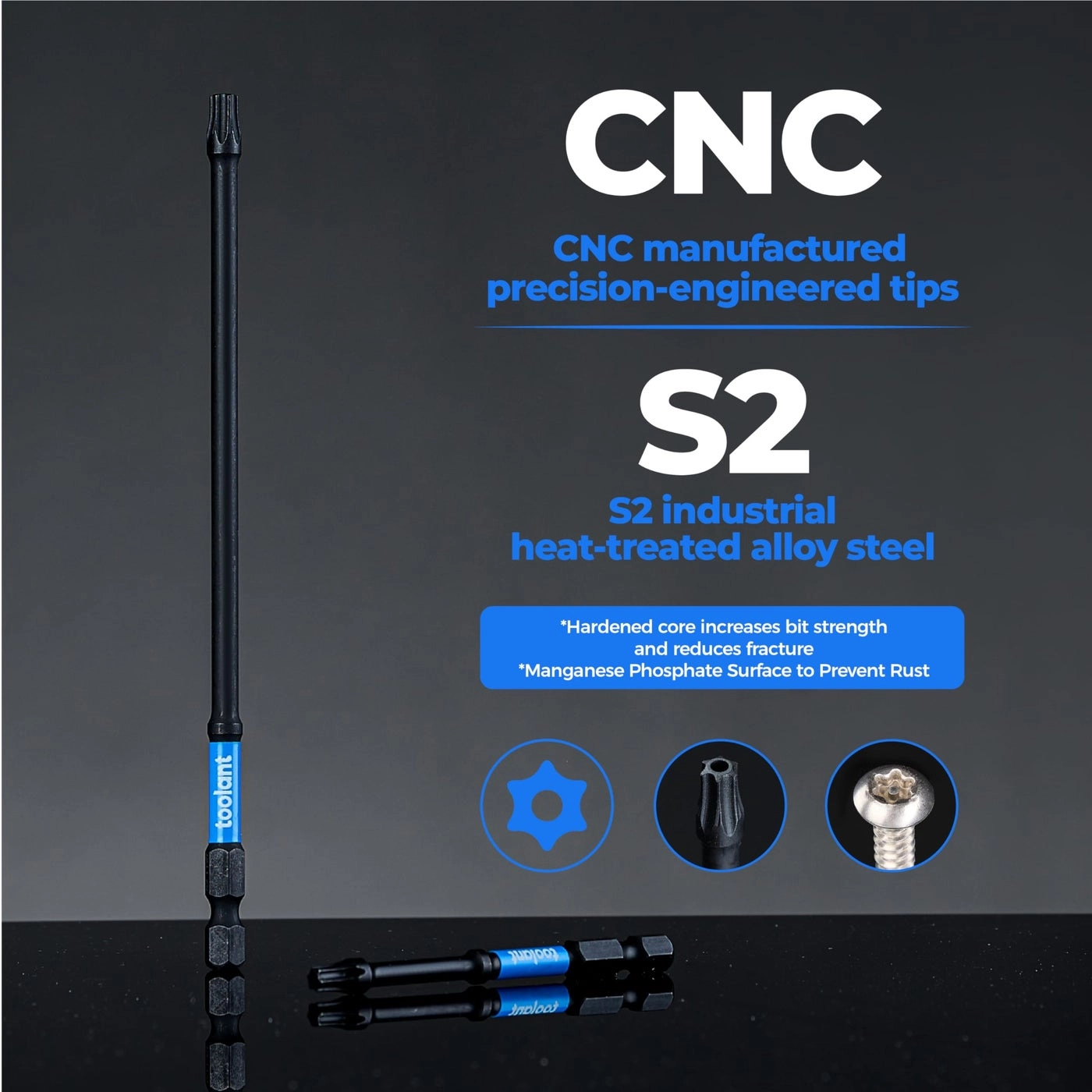 Impact Torx Bit Set - 13pcs 6" long