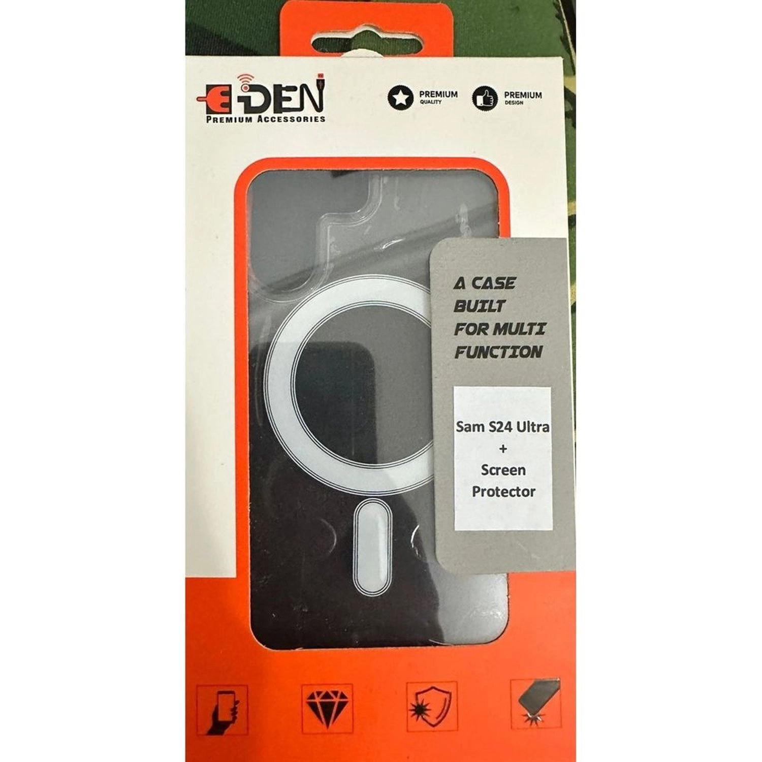 Case With Screen Protector - Clear Case for Galaxy S24 Ultra