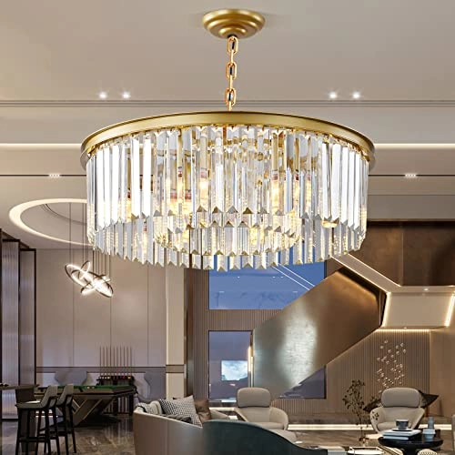 Modern Crystal Chandelier - Dimmable