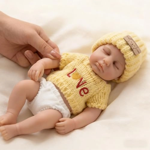 Reborn Baby Doll - 8 inch Full silicone Girl Ages 3+