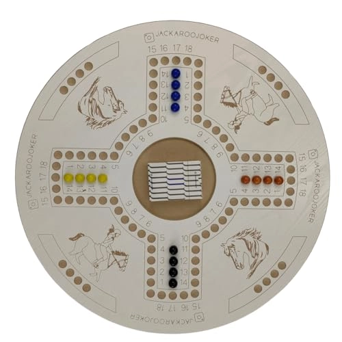 wahoo - Wooden 16 Colored Glass Marbles