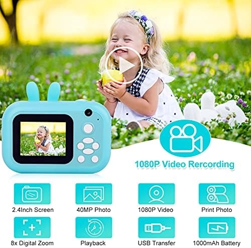 40MP Kids Instant Camera