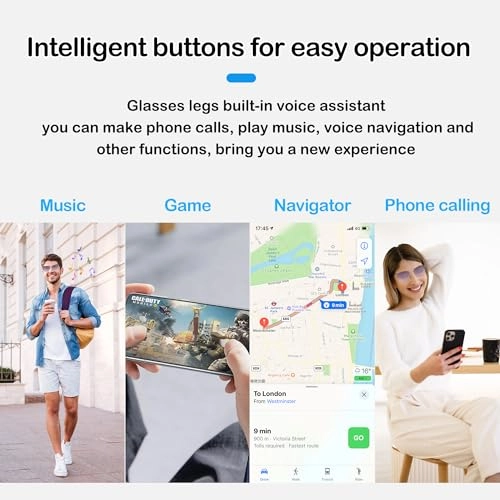 J6-8 - Bluetooth Smart Sunglasses Purple