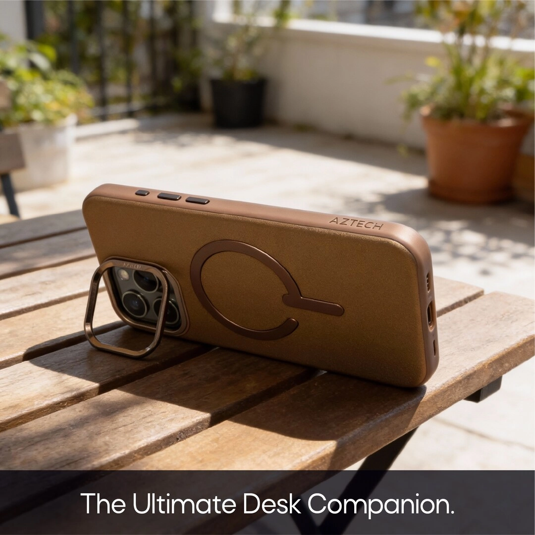 Leather Kickstand Case for iPhone 13 Pro Max