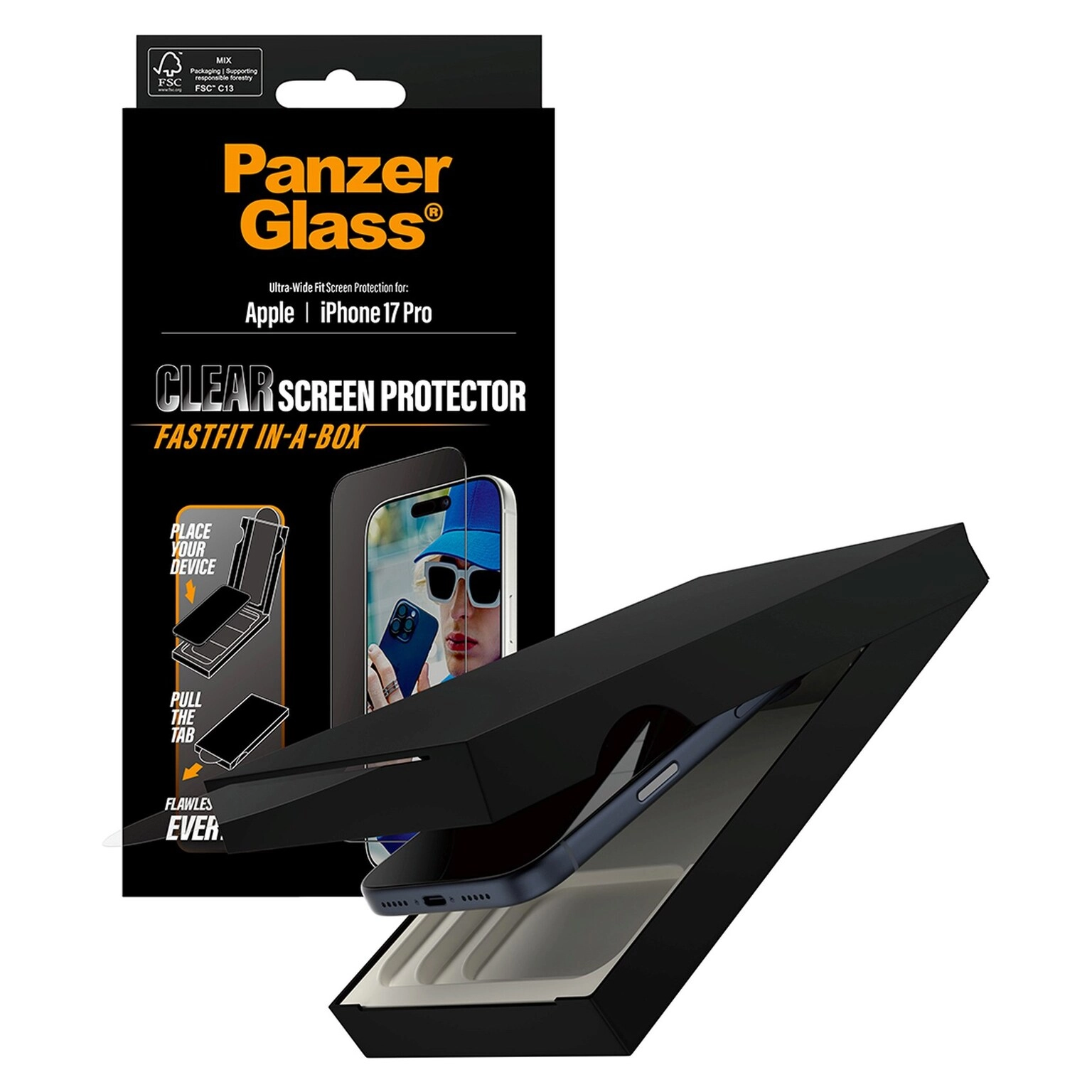 Clear Ultra Wide Fit Screen Protector for Apple iPhone 17 Pro
