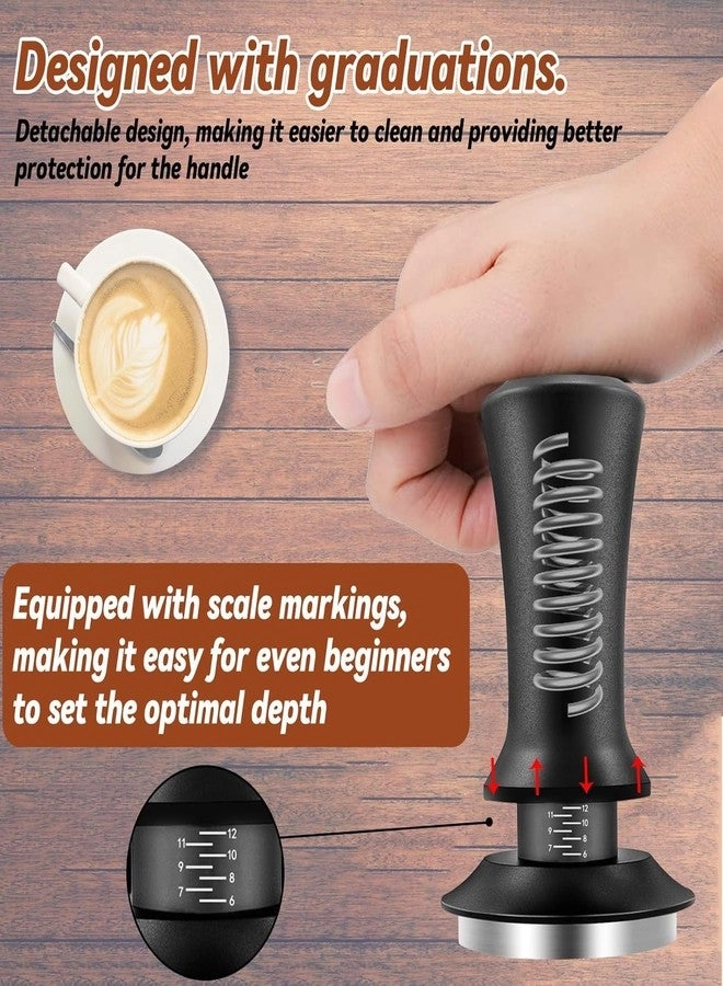 Espresso Tamper + WDT Tool + Espresso Dosing Funnel + Silicone Gel Tamper Mat + Espresso Accessories