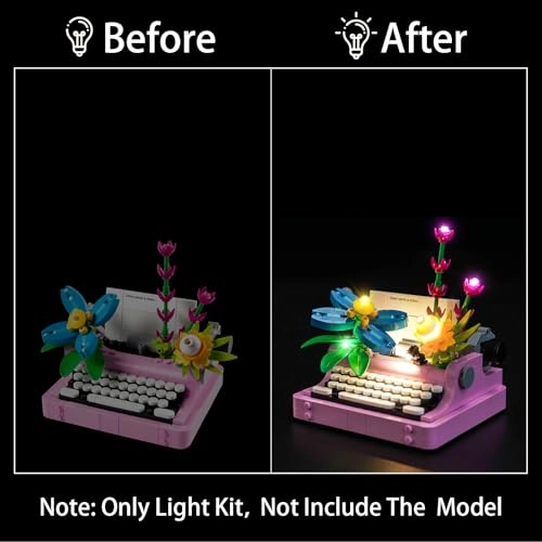 Lighting Kit for LEGO Typewriter with Flowers 31169