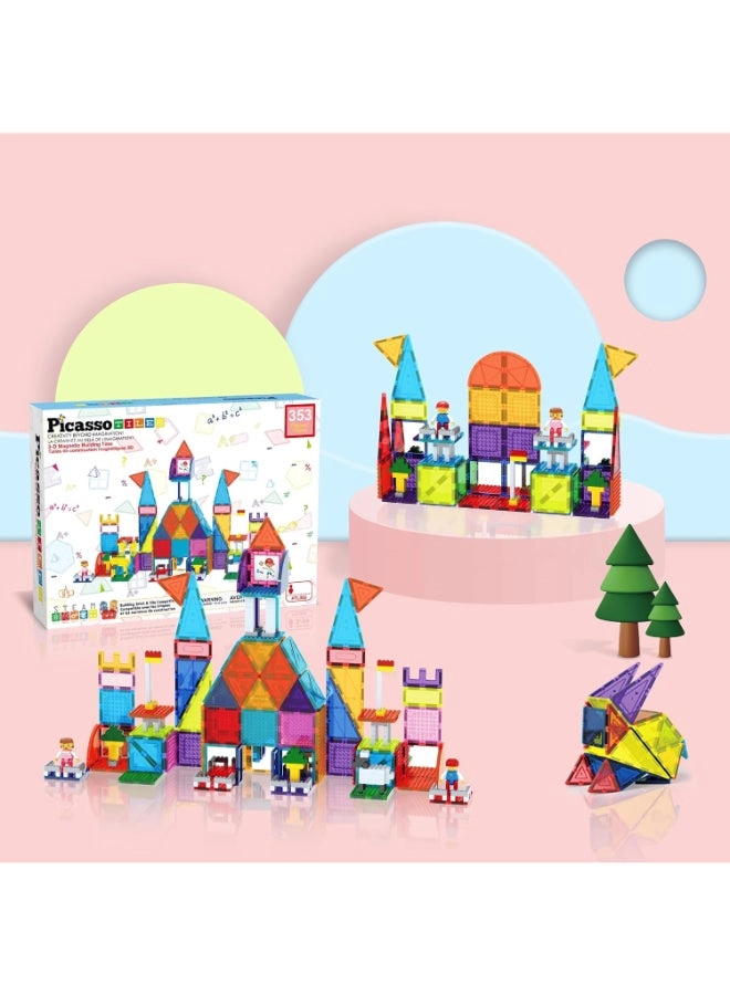 Magnetic Tiles 3D Blocks - 353pcs