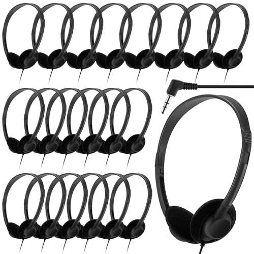 20 Pack Bulk Classroom Headphones Wired Headphone