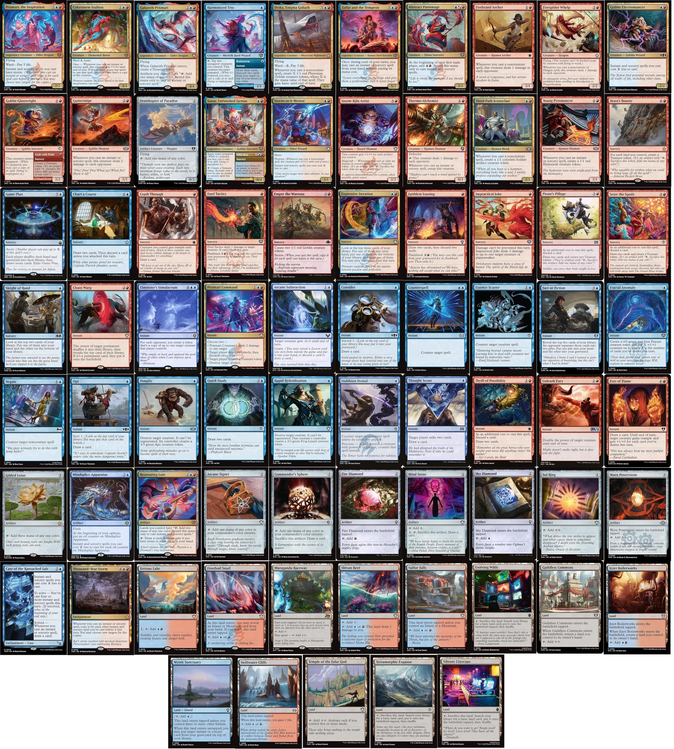 MTG Decks & More Strixhaven Prismari Commander Deck - 100pcs