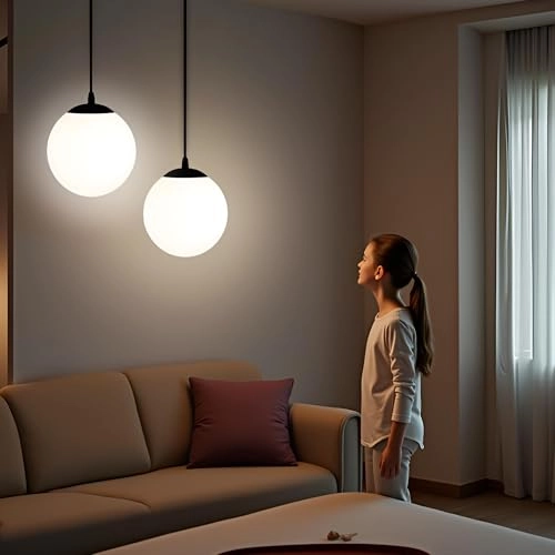 Hanging Light - Pack of 2 E27 Black & White