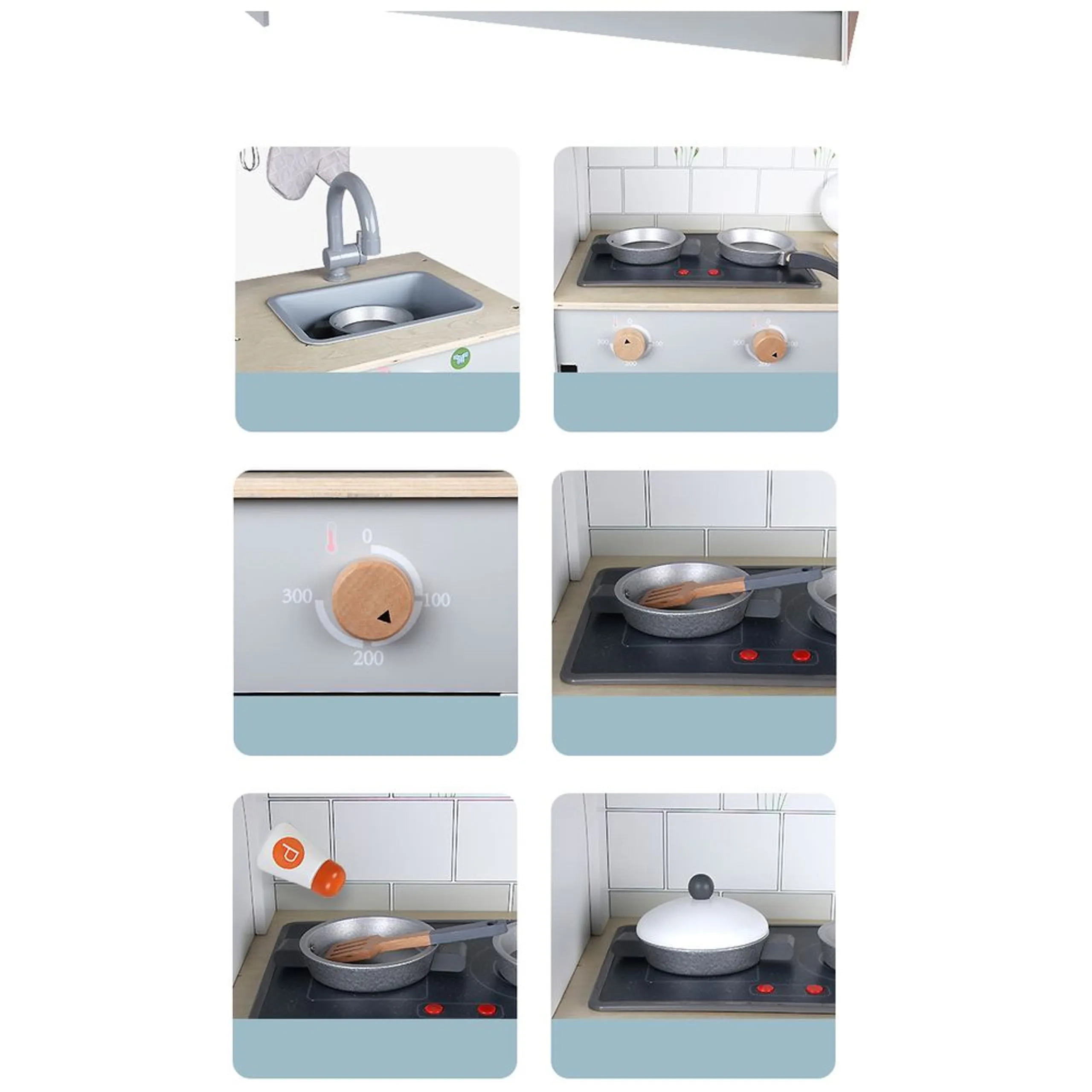 Kids Wooden Kitchen Toy Play Set (5551007-MSN21001)