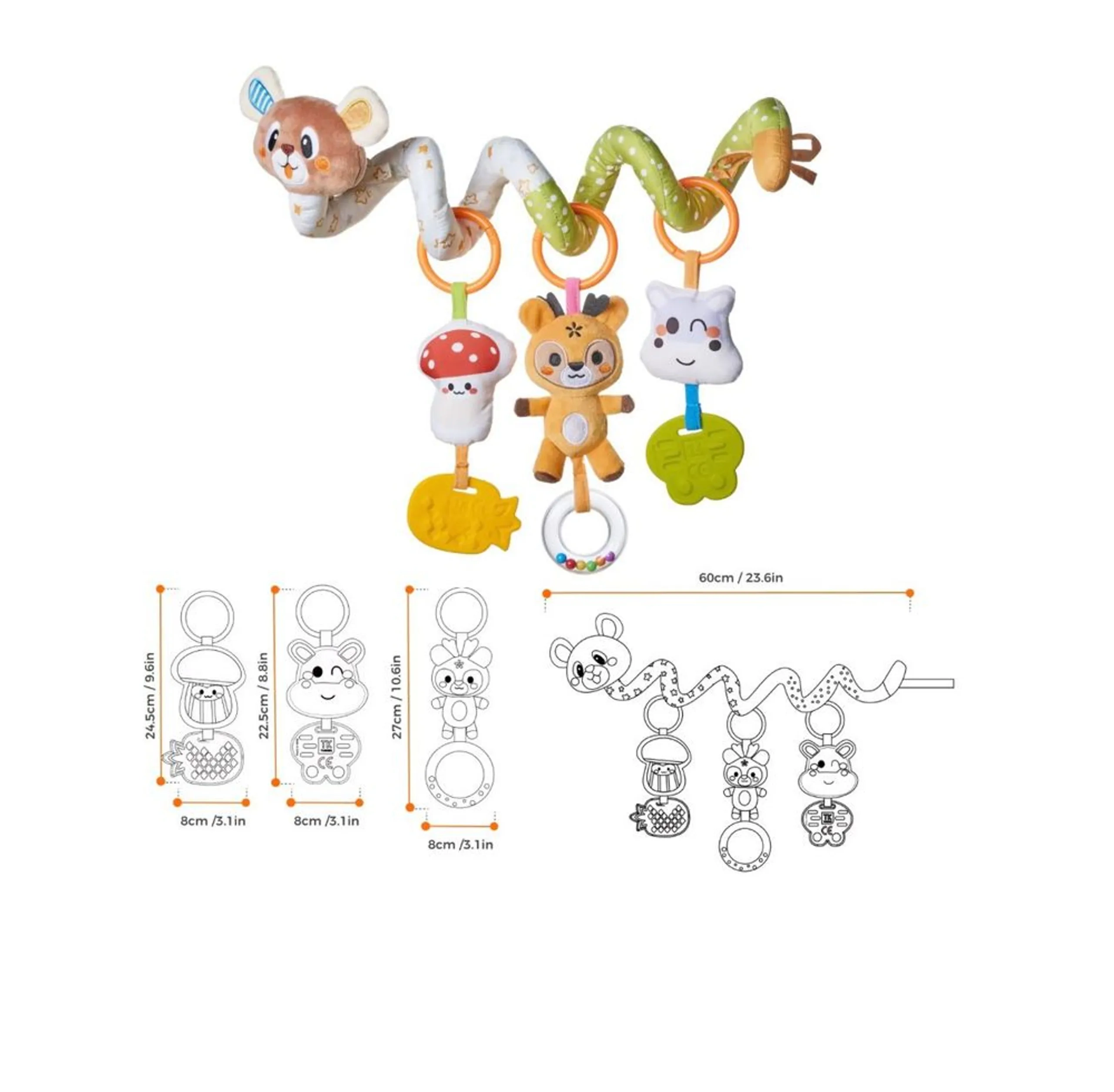 Baby Spiral Sensory Activity Toy - Suitable for 0 month and above