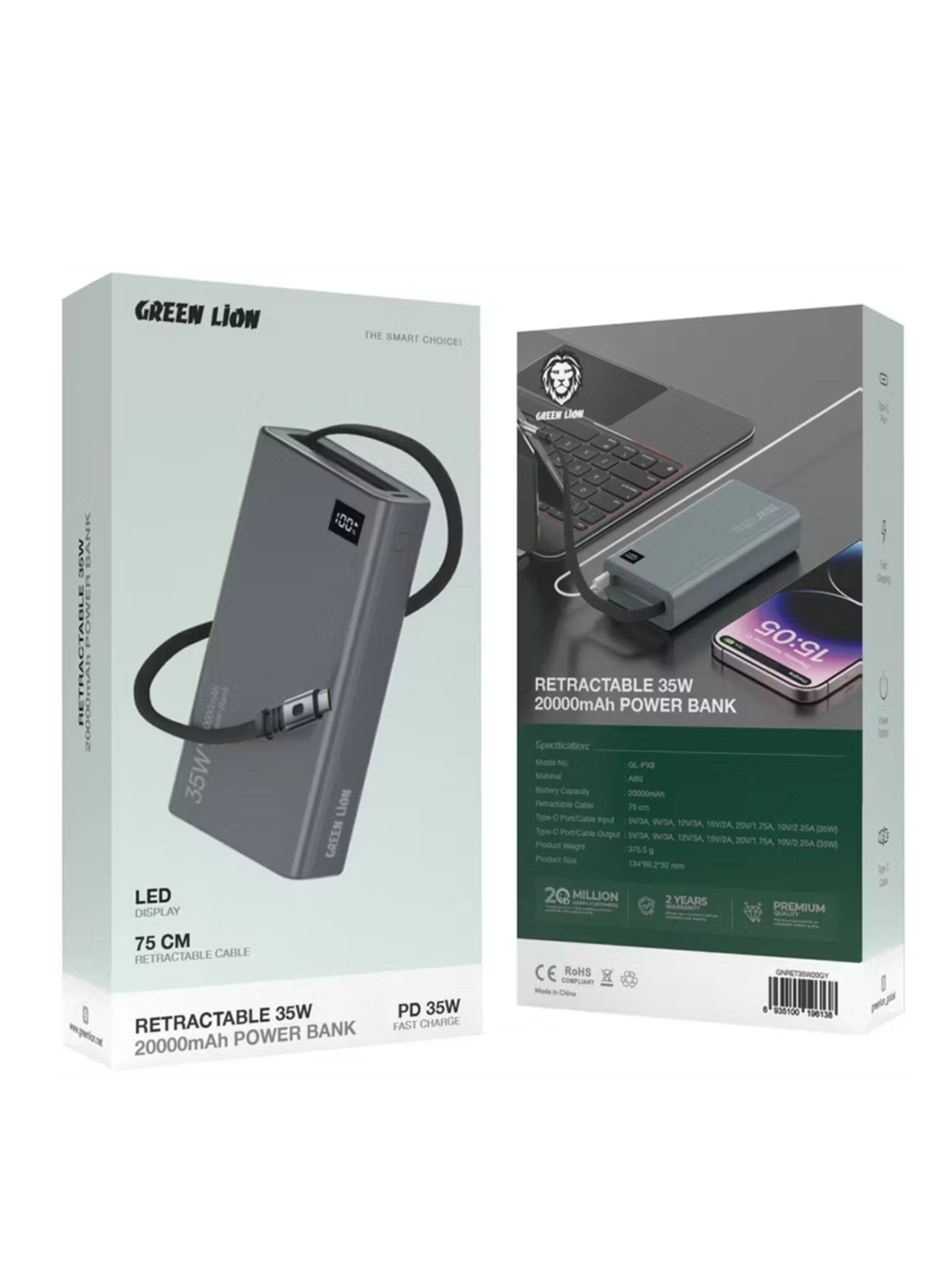 GNRET35W20BK - 20000mAh 35W