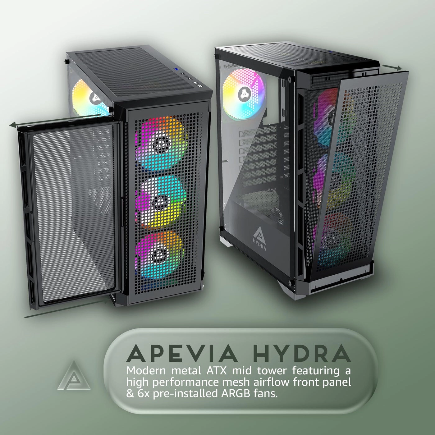 GDPROWH - 2 x Tempered Glass Panel Mid Tower