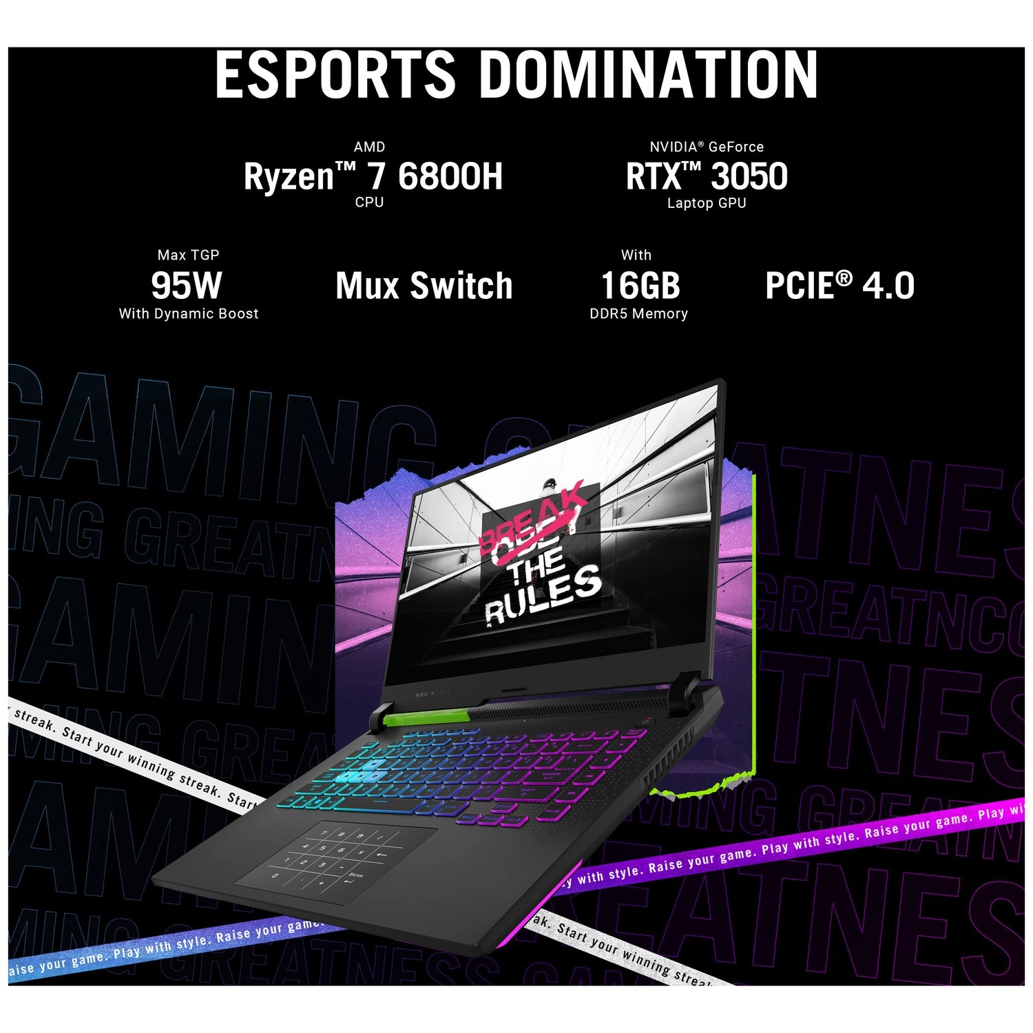 ROG Strix G15 G513RC - 15.6'' Ryzen 7-6800H 16GB DDR4 1TB SSD