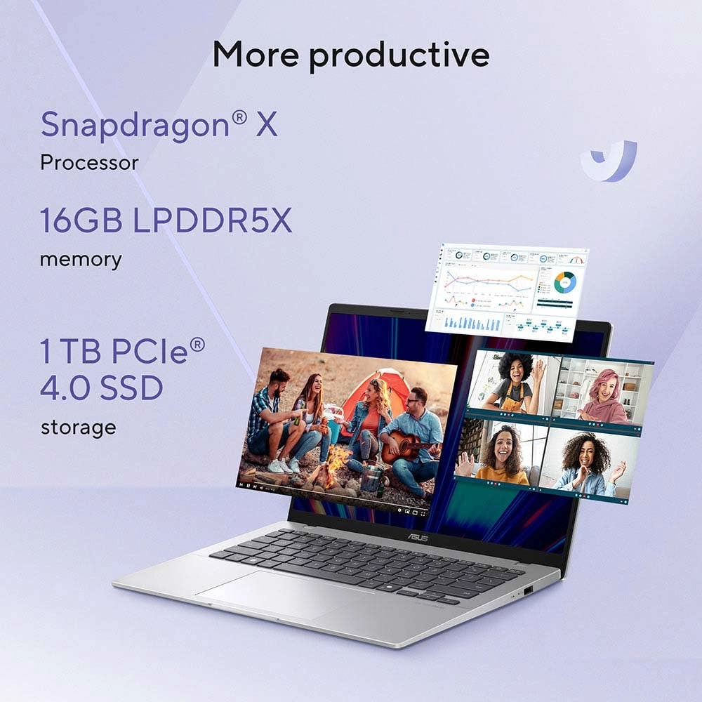 Vivobook 14 X1407QA-LY046W - 14'' Snapdragon X 16GB DDR5 1TB SSD