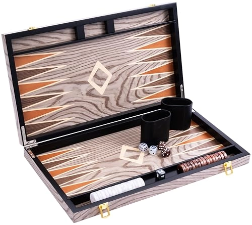 Backgammon - Deluxe Grey Ebony