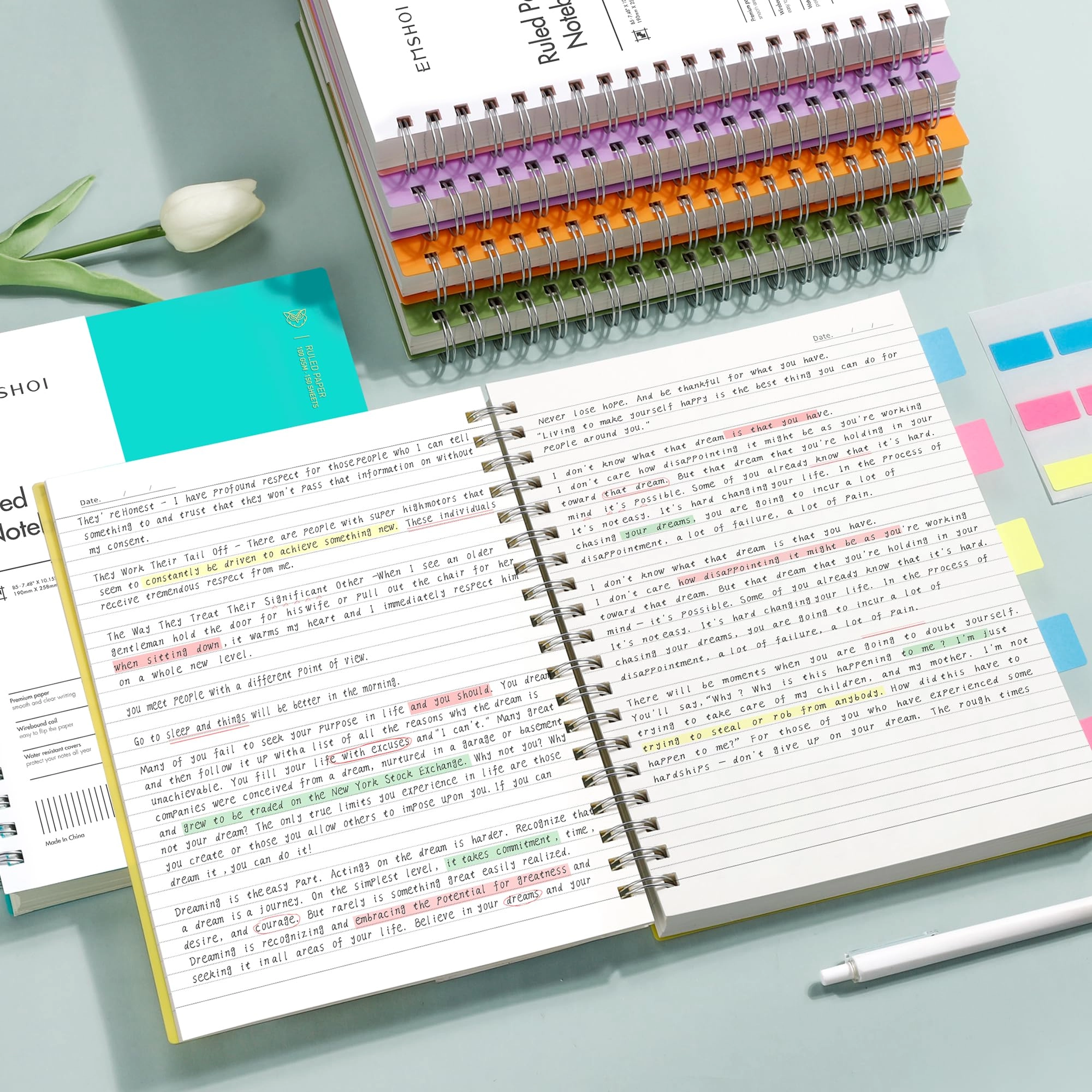 Notebook B5 Spiral - Lined 150 Sheets