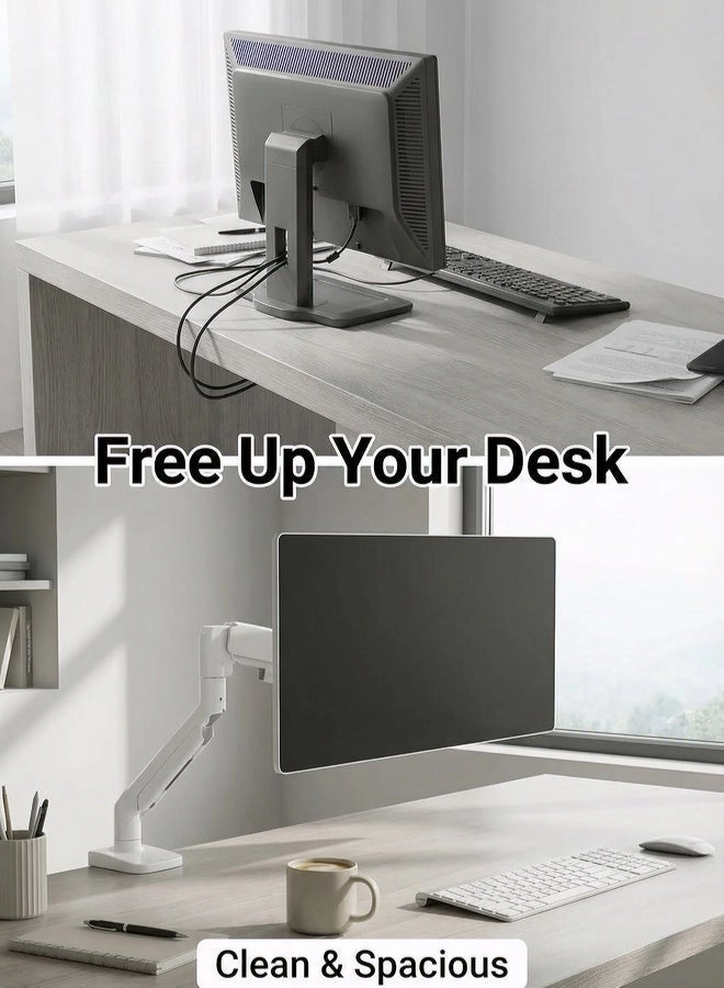 Desktop display single arm bracket - 13-34 inch 75x75/100x100mm