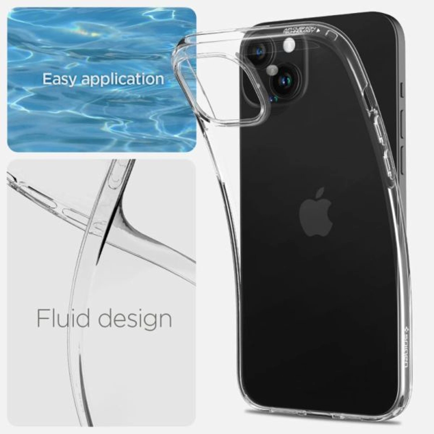 Crystal Hybrid Back Cover for iPhone 15