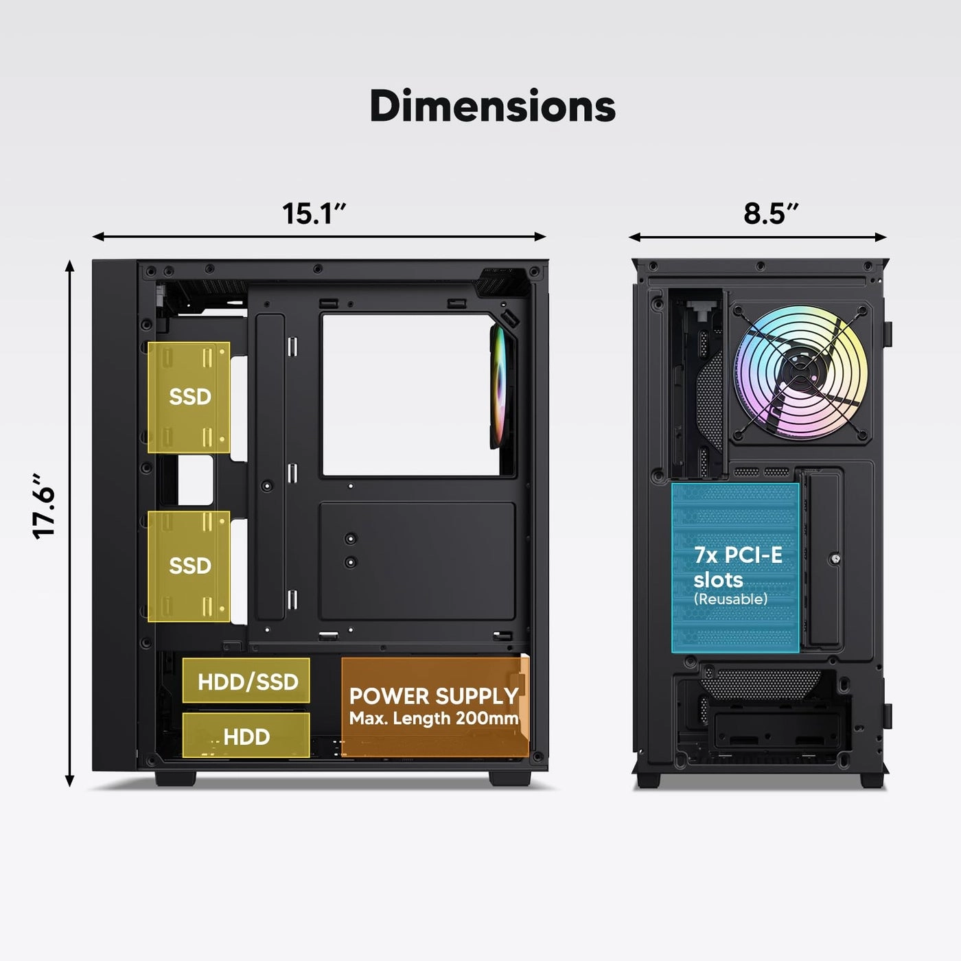 AL800 - Tempered Glass Mid Tower ATX