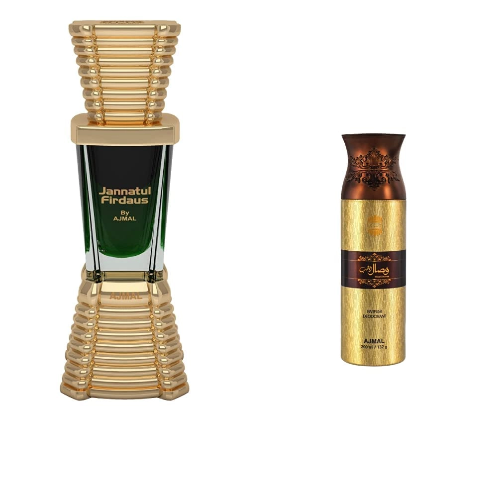 Ajmal jannatul Firdaus - Eau de Parfum 10ml + Wisal Dhabab - 200ml Body Spray