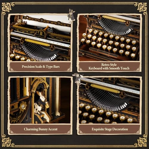 Typewriter 3D Puzzle (US06-RT-LK703B) - 320 pcs