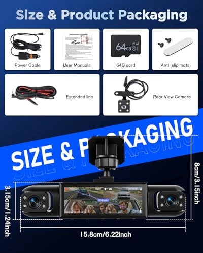 4 Channel Front and Rear Dash Cam - 1080P