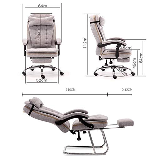 Desk Chair - PU Leather Brown High Back